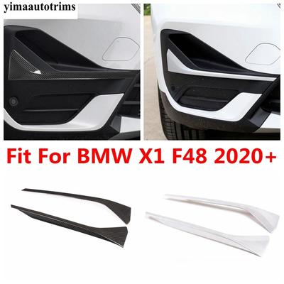 Front Bumper Fog Light Lamp Eyebrow Strip Cover Trim For BMW X1 F48 ABS Chrome / Carbon Fiber Exterior Accessories