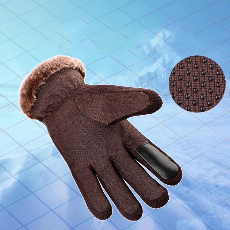 7 Types Pigskin Mens Winter Warm Gloves Leather Thicken Cotton Windproof Driving Mittens
