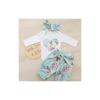 Adorable Newborn Kid Baby Girl Floral Clothes Jumpsuit Romper With Pants Set