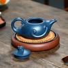 410ml Chinese Yixing Purple Clay Teapot Large Capacity Tea Pot Famous Handmade Raw Ore Azure Mud Kettle Customized Zisha Tea Set