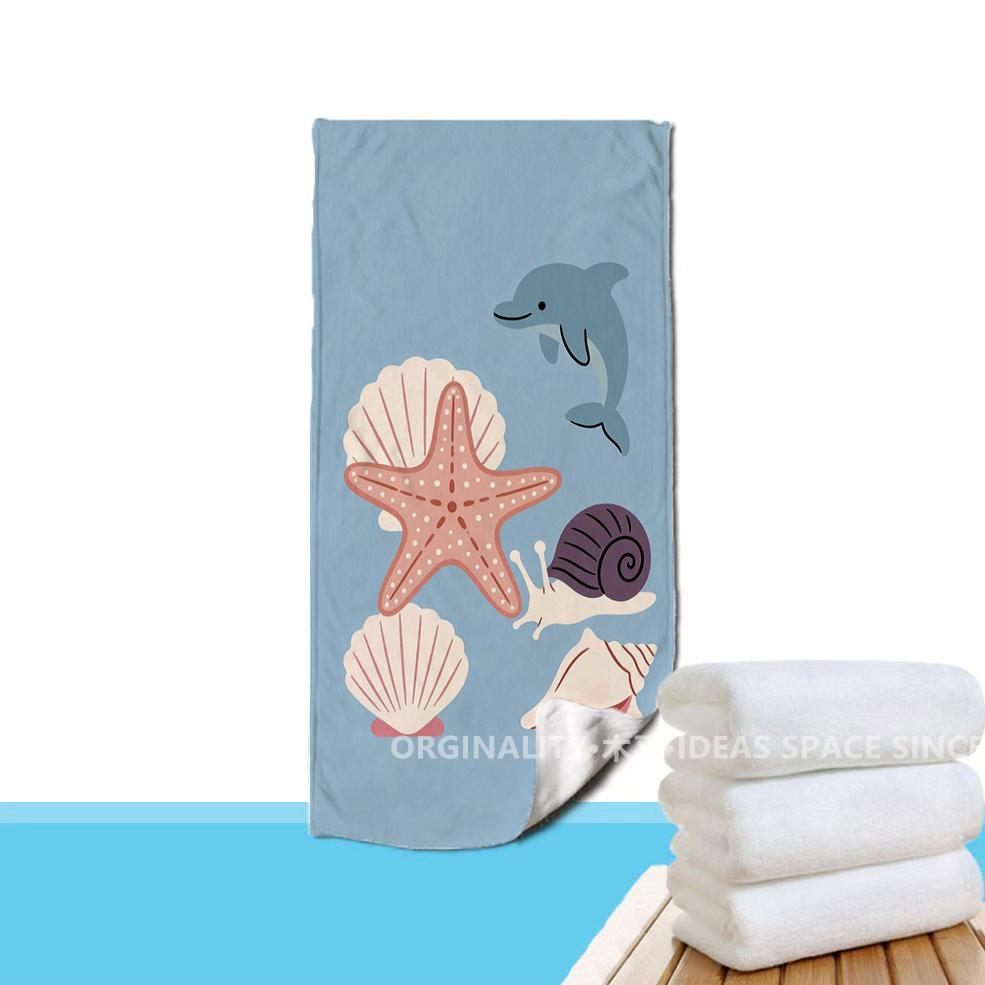 Nautical Ocean Themed Beach Towel Patterned Sunscreen And Windproof Suitable For Swimming Pool Camping Travel Blanket