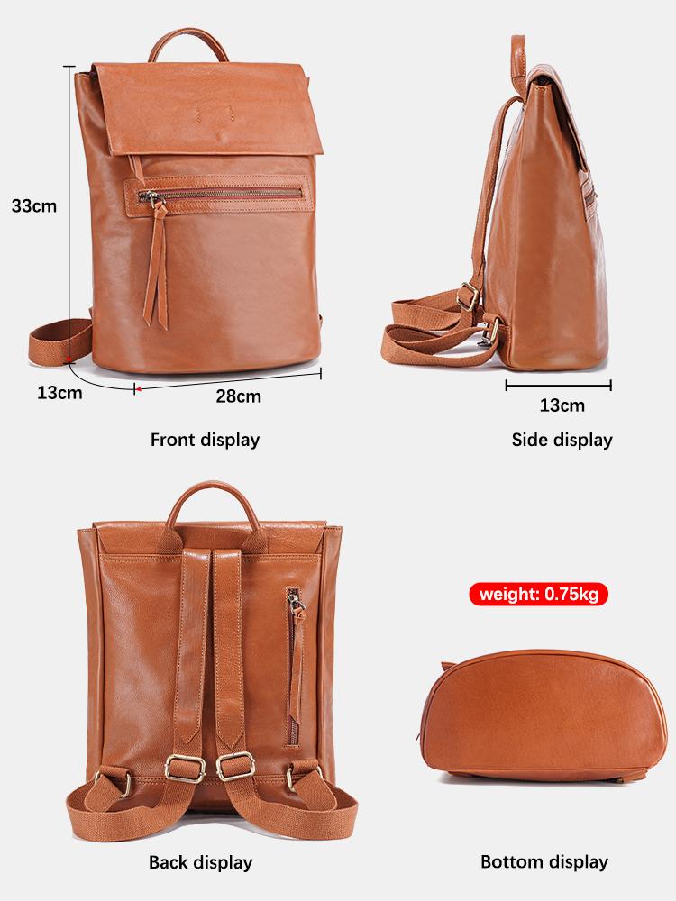 Женский ретро-рюкзак из коровьей кожи Zency — фото 5