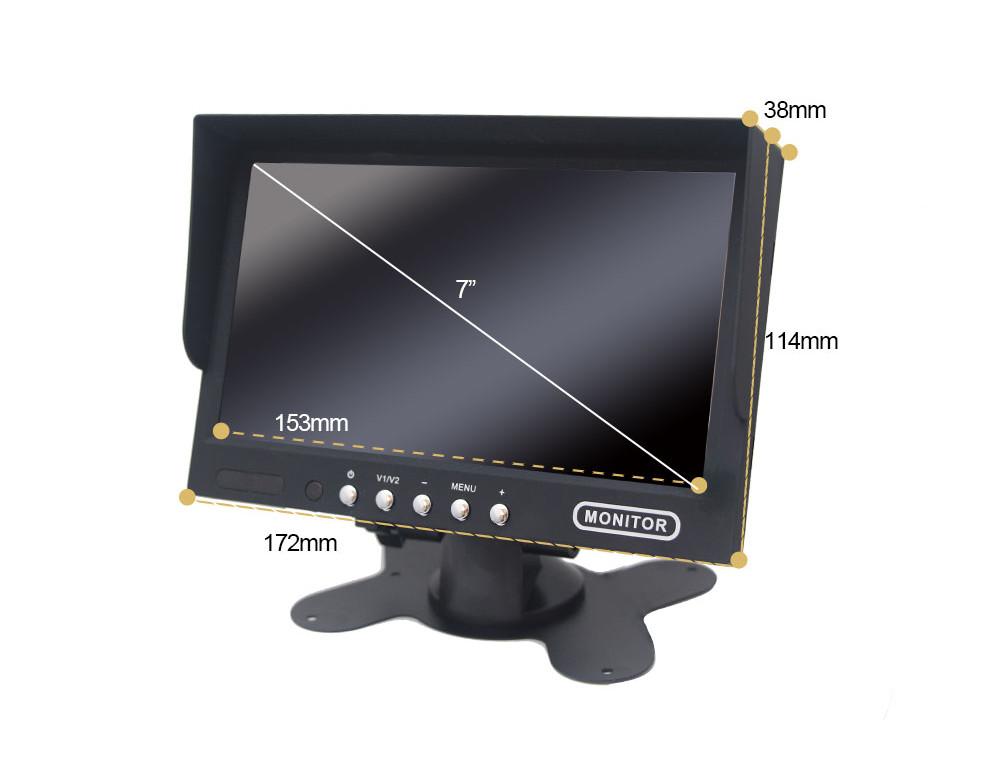 Monitor AHD 7 Inch 4-Pin Split 2 Channel