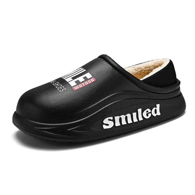 Baumwollpantoffeln Herbst und Winter Neu Indoor Zuhause Dicksohlig Große Größe Wasserdicht und Rutschfest Beutel und Baumwollschuhe für den Außenbereich