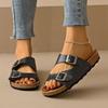 Fashion Women's Fashion Slippers Waterproof Non-Slip Thick Sole Wear-Resistant Soft Sole Comfortable Slip-On Casual Sandals