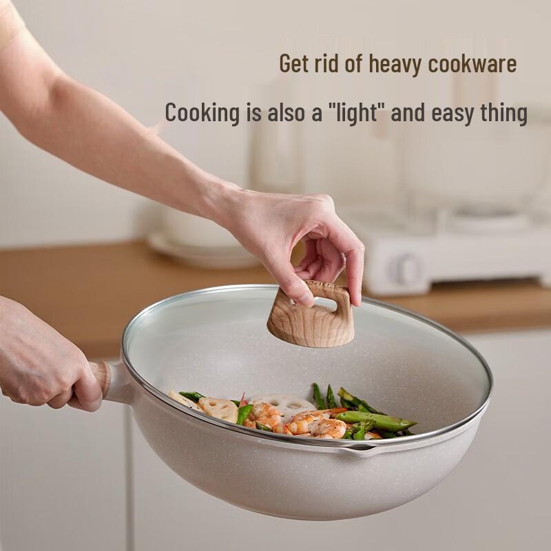 Supor 32cm Maifan Stone Non-Stick Wok