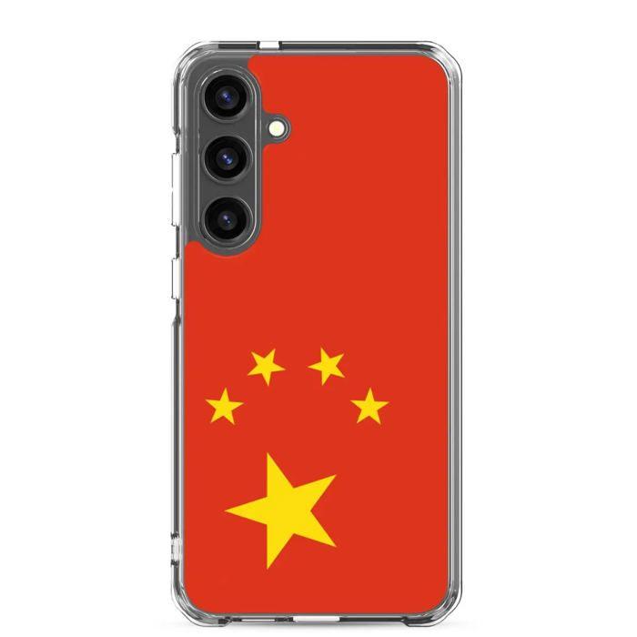 Coque Téléphone - Samsung - Galaxy S24 Ultra - Drapeau Chine - Souple - Multicolore