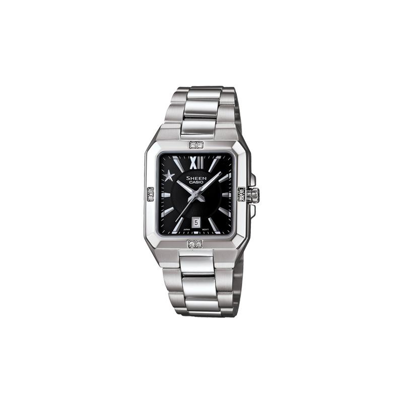 

Casio CASIOSHEEN30m waterproof quartz movement Japanese and Korean watch women s watch black dial SHE-4501D-1ADR чёрный