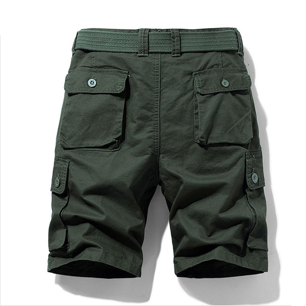 Men's Cargo Shorts Casual Relaxed Fit Cotton Millitary Shorts With Multi Pockets