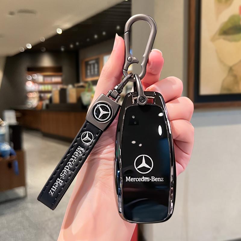 Car Key Case Cover for Mercedes-Benz A B C E G S Class CLA CLS GLA GLB GLC GLE GLS EQA EQB EQC 3 Buttons Auto Accessories