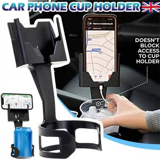 2in1 Car Cup Holder Phone Mount Mobile Phone Cup Holder For Truck SUV Universal