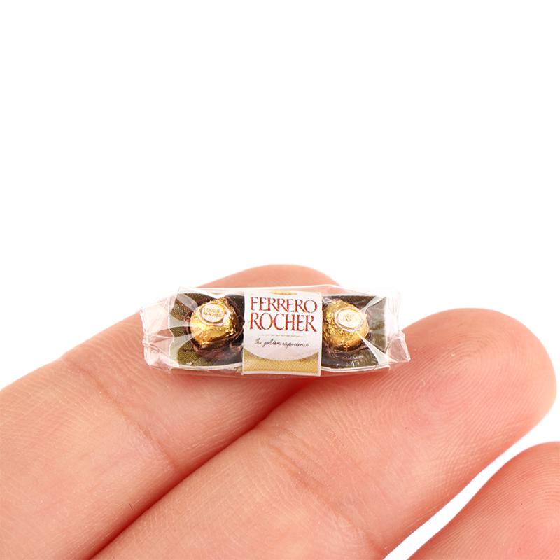 1Pcs Dollhouse Simulation Mini Chocolate Dollhouse Food Decoration Toy Dolls House Accessories Pretend Play Toys