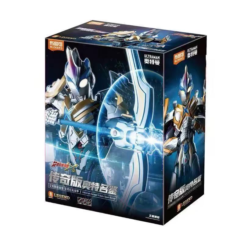 Genuine Blokees New Ultraman Tiga Multi Type Legend Edition Building Blocks 34 Joint Movable Action Figure Collectible Model