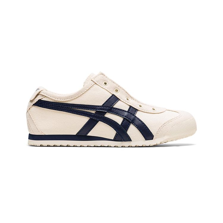 ONITSUKA TIGER Детские кроссовки без шнуровки Mexico 66 PS Birch Midnight кремовые 1184A085-200