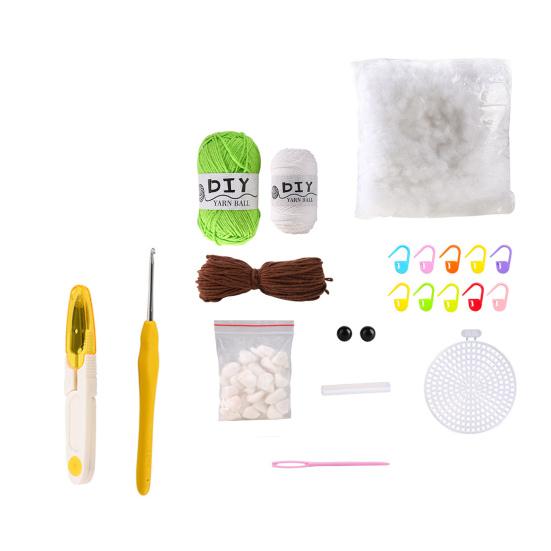 Kit per uncinetto per principianti a forma di cactus Set di materiali intrecciati fai-da-te Kit per principianti per uncinetto Forniture per maglieria fai-da-te per bambini adulti