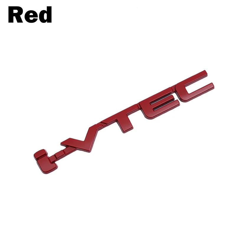 3D IVTEC Logo Metal Emblem Badge Decals Car Sticker for Honda City Cb400 i-VTEC Vfr800 Civic Accord Odyssey Spirior CRV SUV