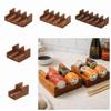 Japanese Style Walnut Sushi Rack Sapele Wood Urchin Holder  Dessert Display