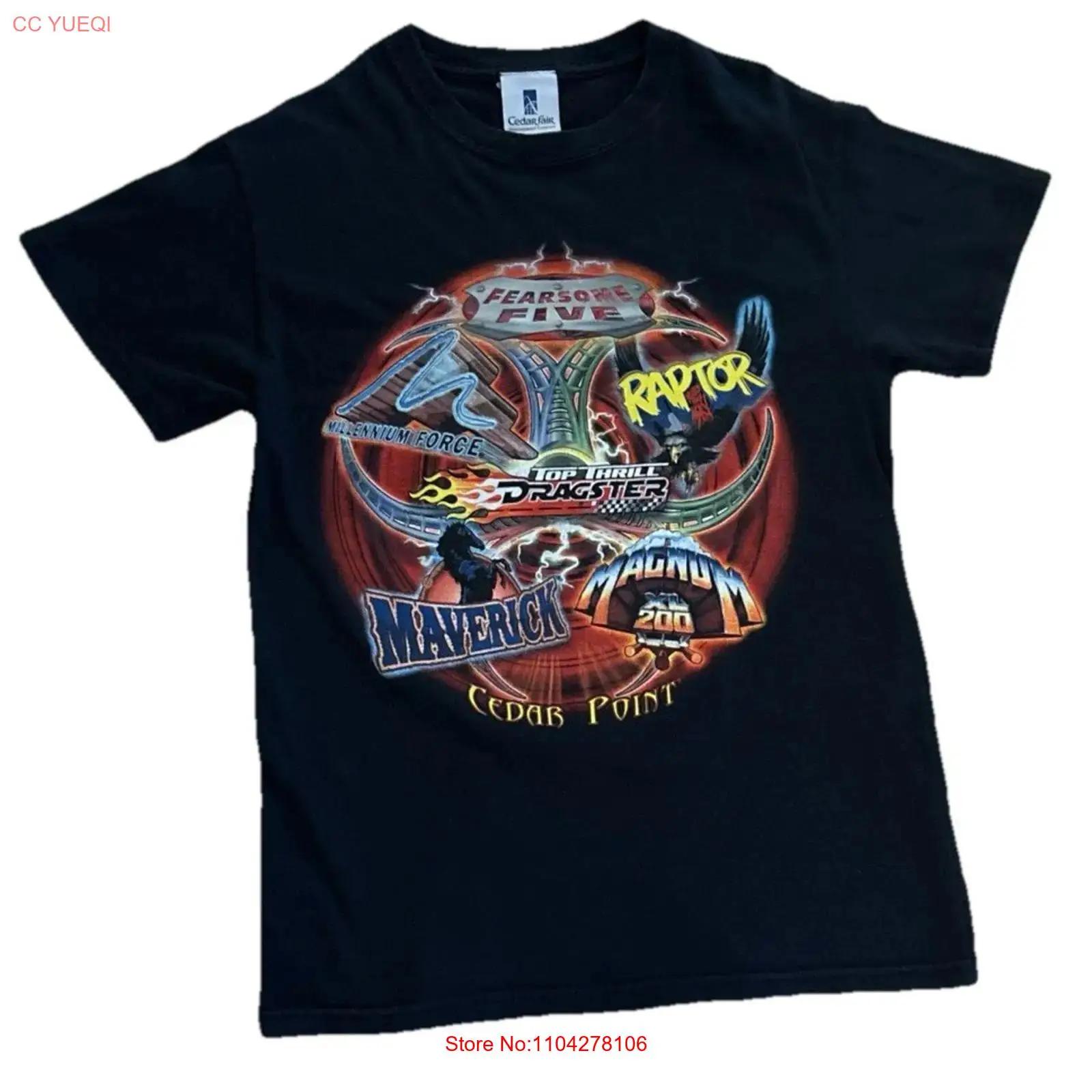 

CEDAR POINT FEARSOME FIVE ROLLERCOASTER FAIR T SHIRT UNISEX ADULT SIZE S vintage Washed Stretched Casual Comfortable homme Soft 5XL різнокольоровий