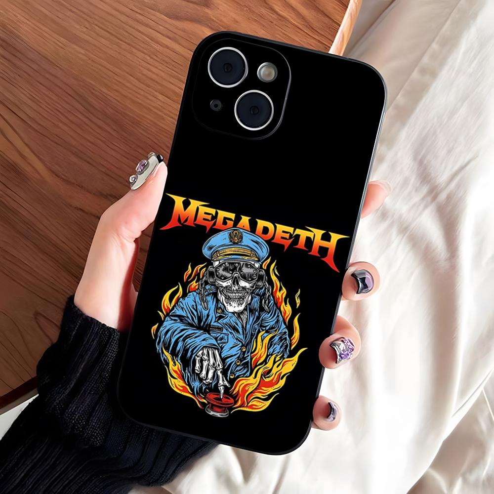 

Rock Megadeth Music Phone Case For IPhone 17 Pro Max 16 15 14 Pro Max 13 11 X Xs Xr 8 7Plus Silicone Cover iPhone17 Pro