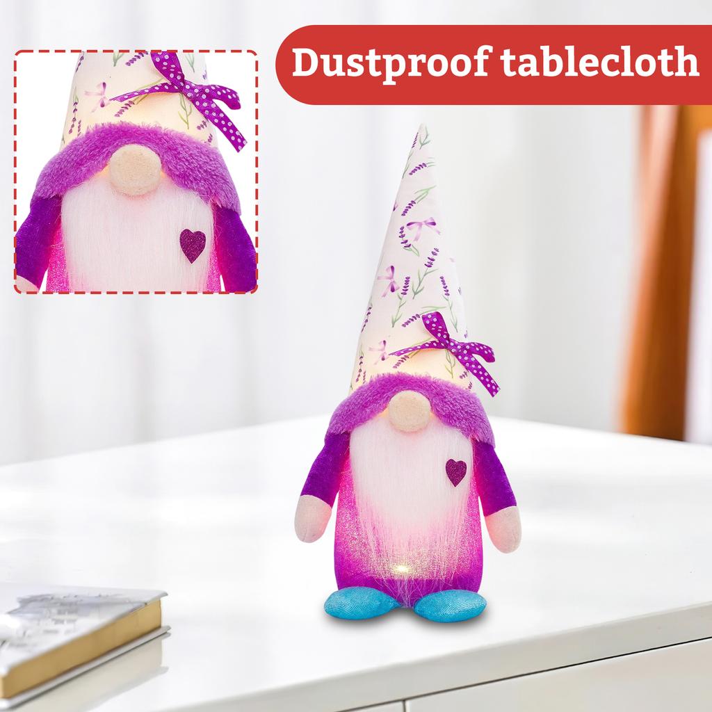 Lavender Heart-shaped Faceless Doll Festive Ornament
