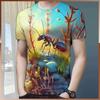 Men's Short Sleeved T-shirt Summer Hot Item Insect Butterfly Series High-end Digital 3D Printed Pattern 3D Three-dimensional Top
