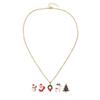 European & American Christmas Drip Oil Pendant Necklace for Women - Clavicle Chain Jewelry with Multiple Accessories