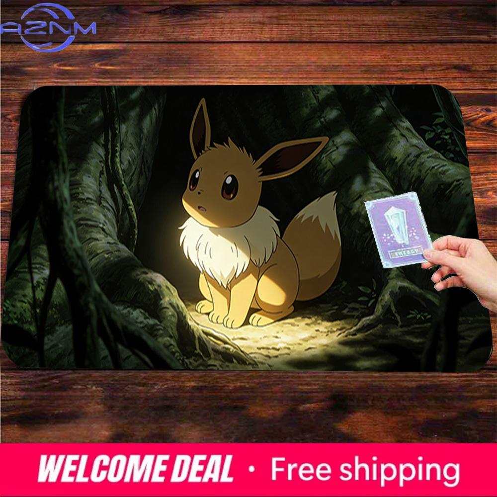 Ash Pikachu Autumn Forest Run Gaming Mouse Pad NonSlip Desk Mat 30x80x0.2cm