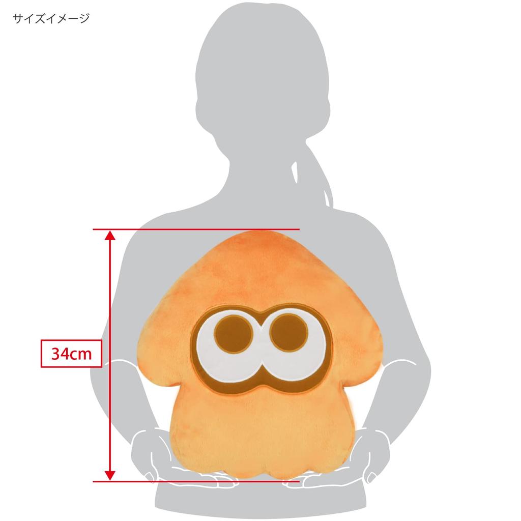 Cuscino Boeki Splatoon 3 ALL STAR COLLECTION Cuscino Squid San-ei - (arancia) L33×P11×A34cm