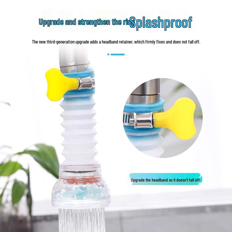 Universal Kitchen Faucet Water-Saving Sprayer with Anti-Splash Extension