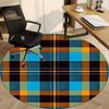 1pc Tartan Pattern Chair Carpet for Office, Non Slip, Soft and Durable Office Rug