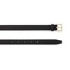 BONAVENTURA Square Buckle Belt X White Leather X Nobile Women's (70cm) [Black (Shrunken Leather)] BBLTN201-BKWH-70