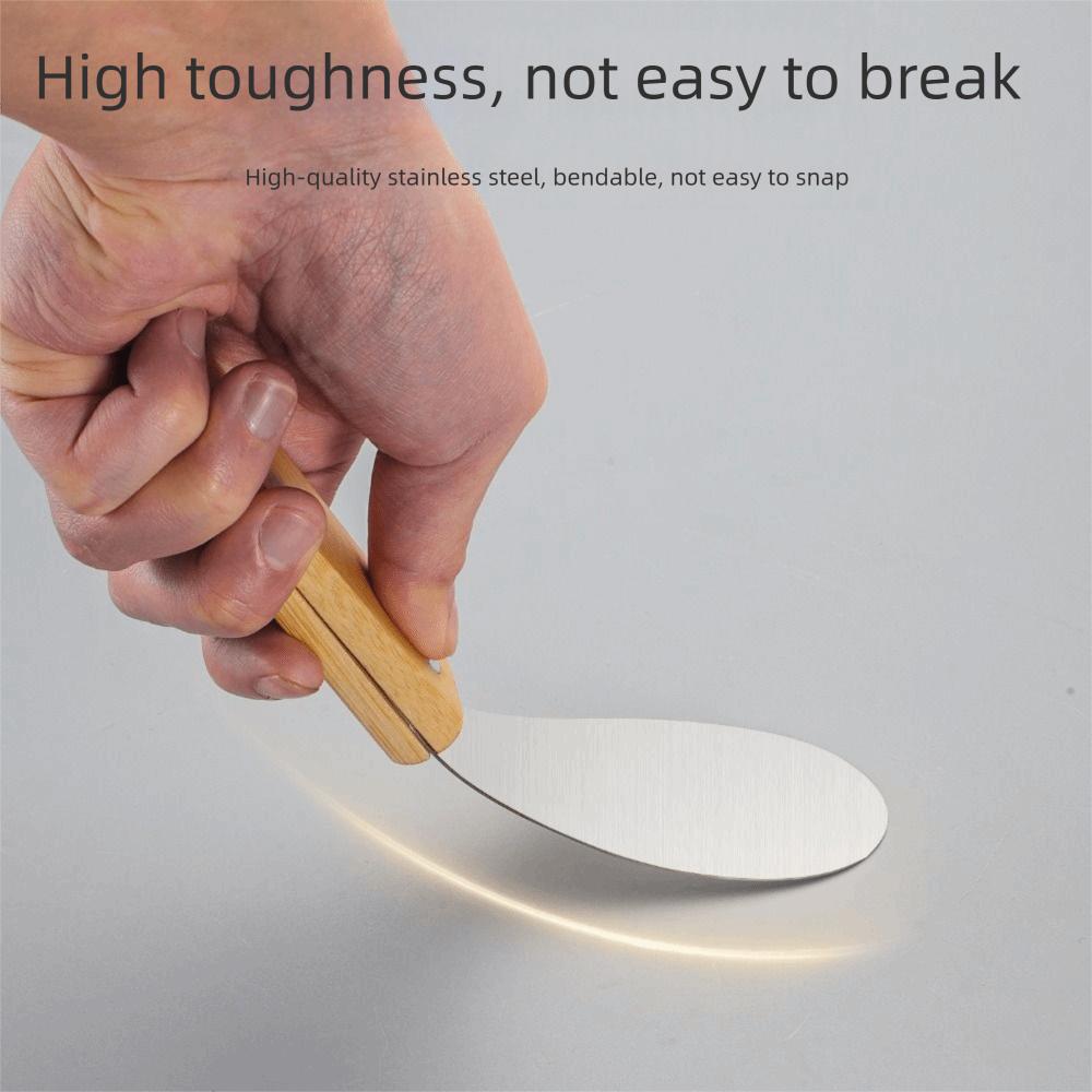 4Pcs High Hardness Stainless Steel Glue Scraper Wood Handle Sealant Remover Shovel  Tile Grouting