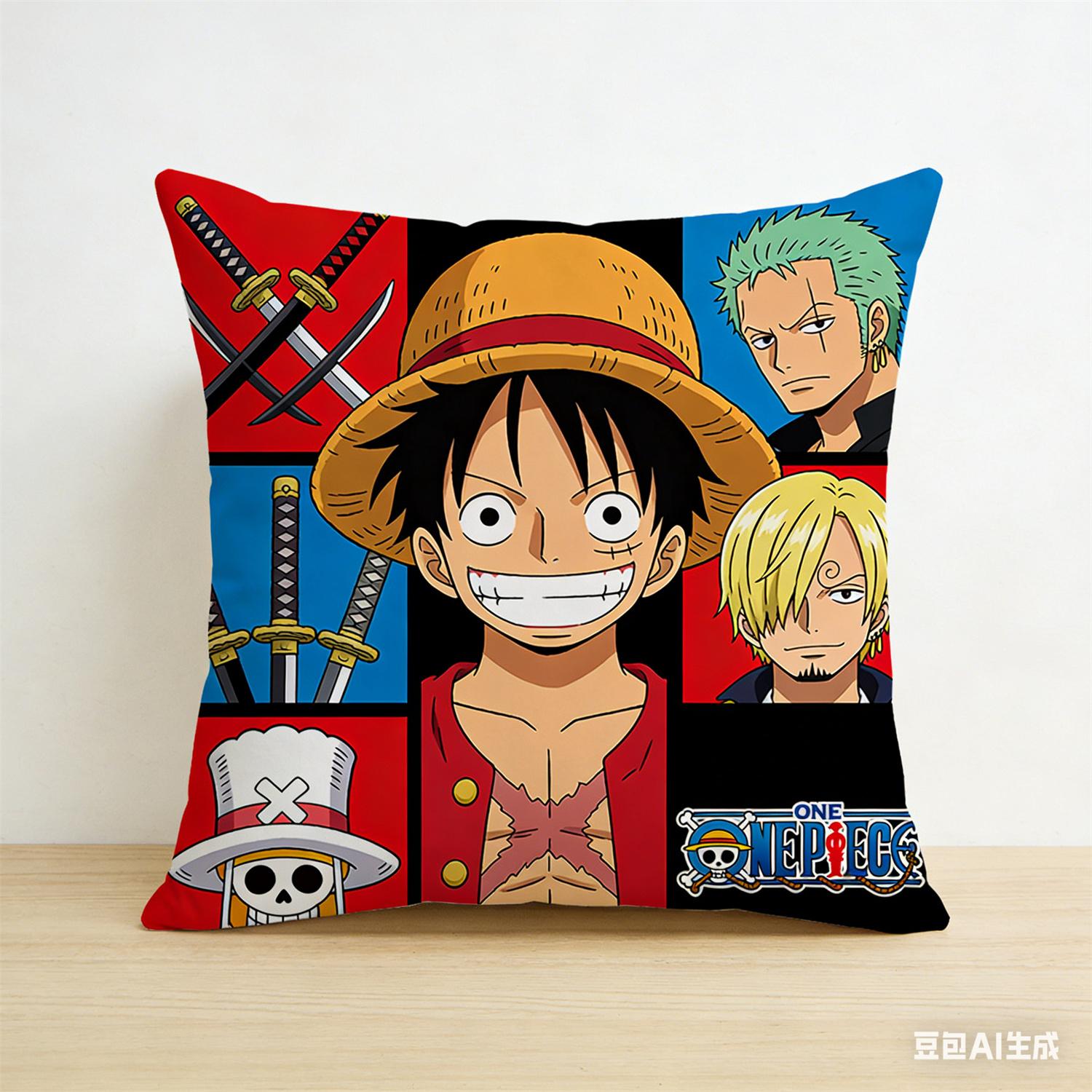 

Наволочка с принтом персонажа из аниме One Piece, любимого фанатами. Декоративная наволочка для спальни, гостиной и энтузиастов аниме 45X45cm