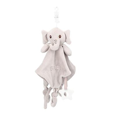 Neugeborenen Tröster Plüsch Spielzeug Beruhigende Baby Tier Taschentuch Weiche Baby Handtuch Decke Grau Elefant