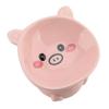 Cat Food Bowl Elevated for Dog Ceramic Cute Cartoon Animal Piggy Shape Tip Proof Home Multifunctiona