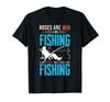 Rosen sind rot Ich mag Angeln Ich kann nicht reimen Lustiges Fischer T-Shirt Herren Baumwolle Rundhals T-Shirt Hip Hop T-Shirts Streetwear Harajuku