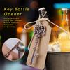 12pcs Vintage Key Shape Bottle Opener Alloy Key Ring Copper Keychain with Tags