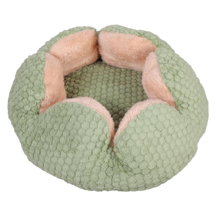 Hundebett mit abnehmbarem Kissen Elegantes rundes Bett für Haustier Indoor-Bett