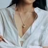 Elegant Water Drop Pendant Necklace for Women - Light Luxury, Fashionable Clavicle Chain, Stylish Niche Choker