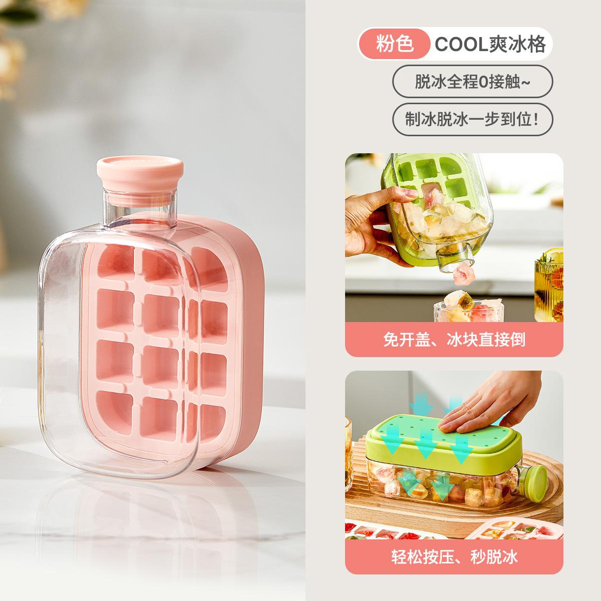 

Портативна форма для льоду з 18/12 комірками, що заповнюється водою, силіконова харчова форма для кубиків льоду, пресовий тип, форма для льодогенератора своїми руками, лоток для кубиків льоду