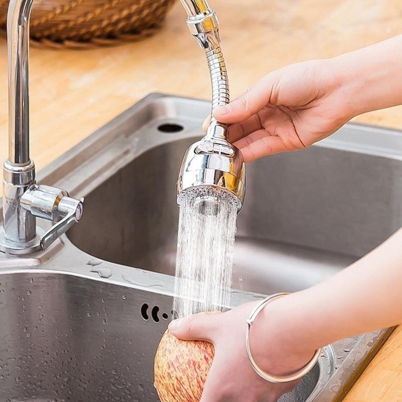 Three-speed Adjustable Booster Nozzle 360-degree Universal Faucet Splash-proof Nozzle for Kitchen Bathroom Faucet Sprayer
