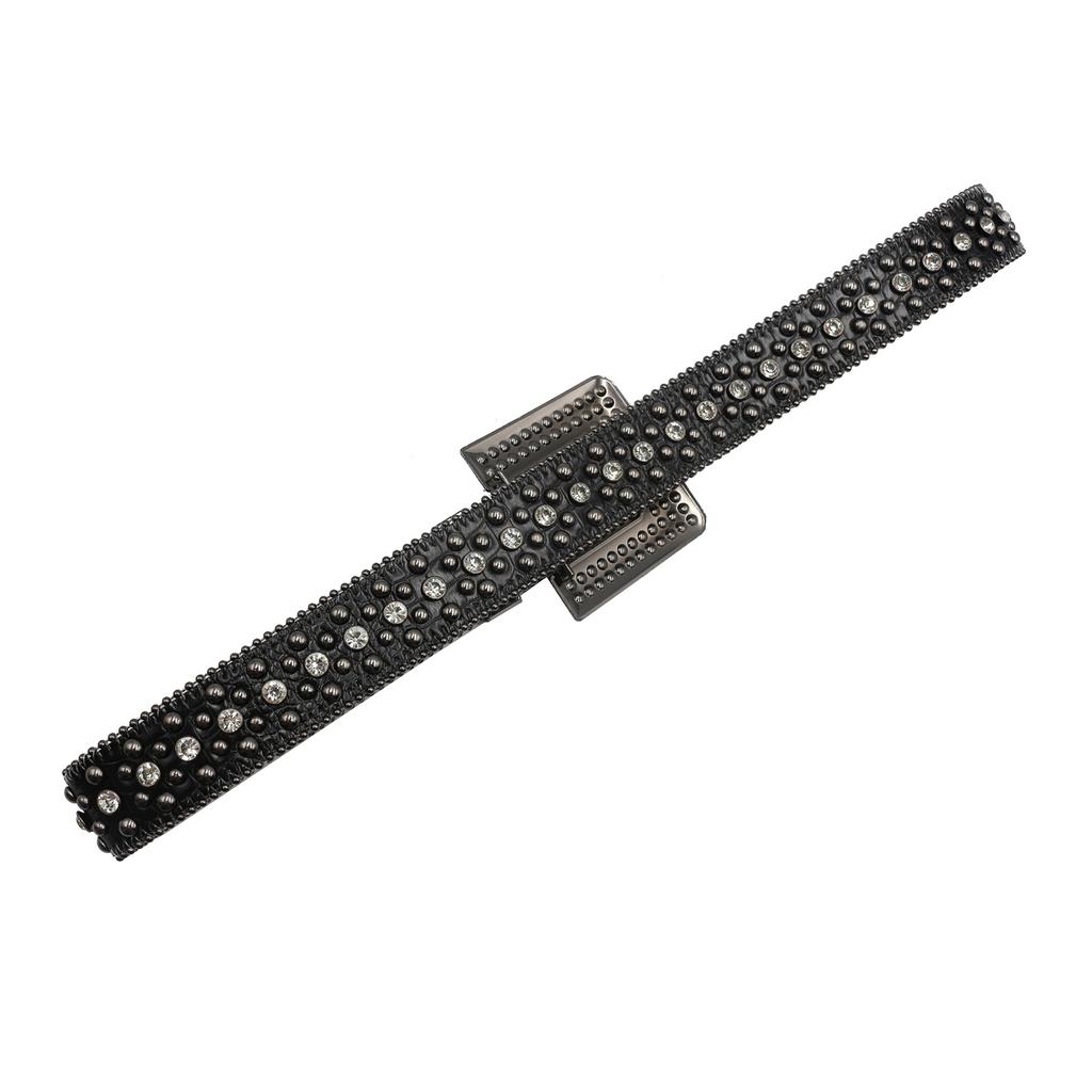 Rivet Belt New Full-diamond Belt for Men and Women Jeans Belt Pin Buckle Fashionable Rhinestone Belt Skirt Strap