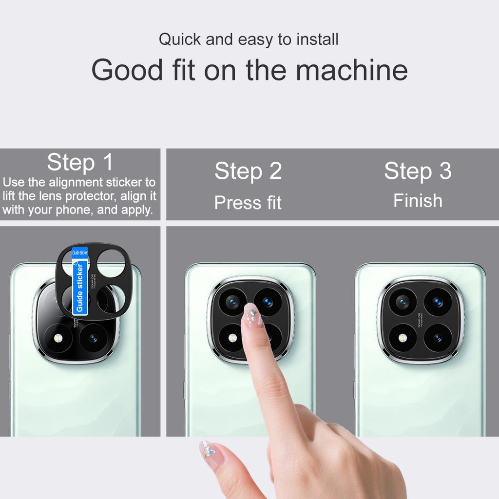 For Redmi Note 14 Pro Plus 5G Glass Lens Film IMAK Camera Styling Premium Camera Protector