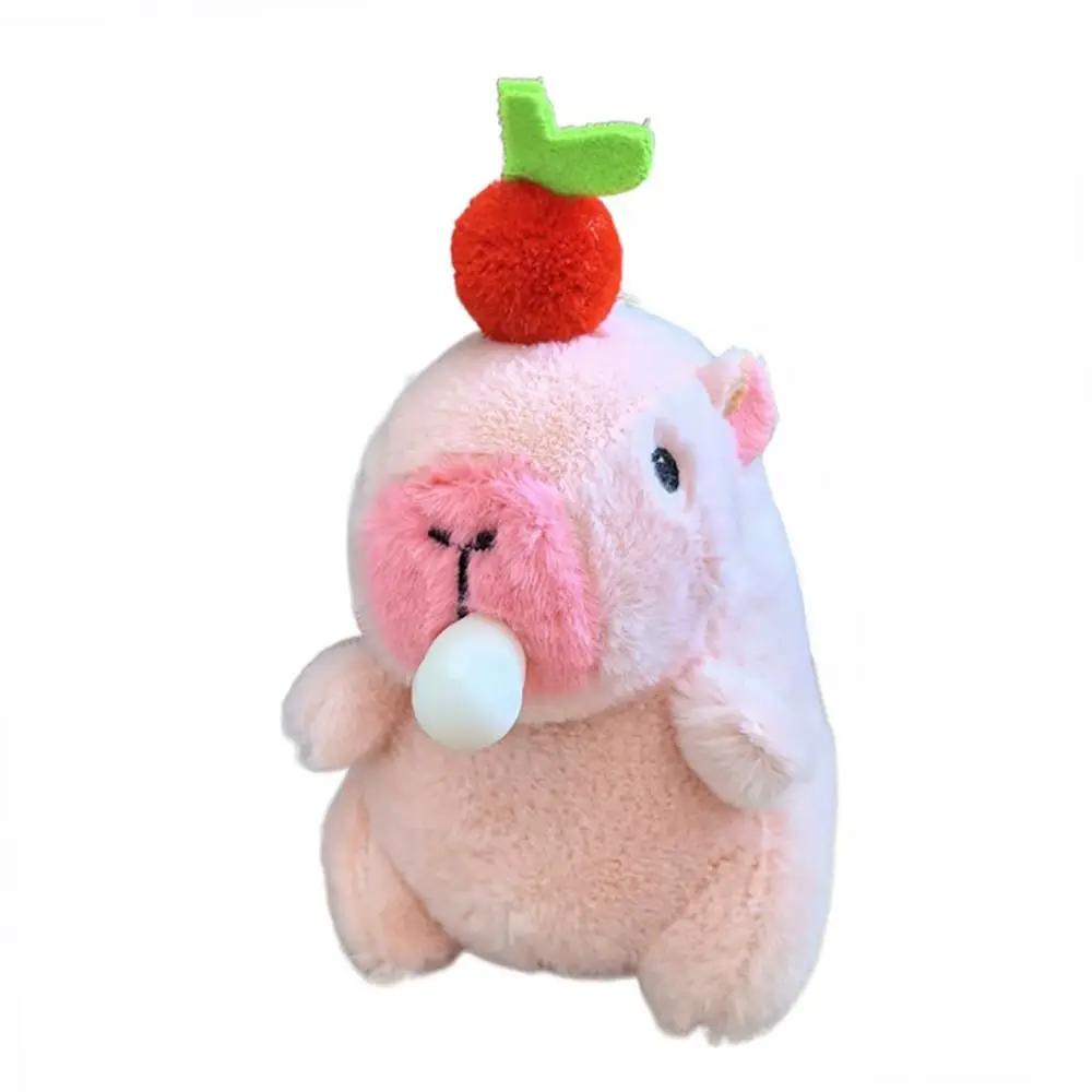 Toy Cartoon Capybara Simulation Capybara Pendant Multicolor Plush Capybara Keychain Accessories Stuffed Animals
