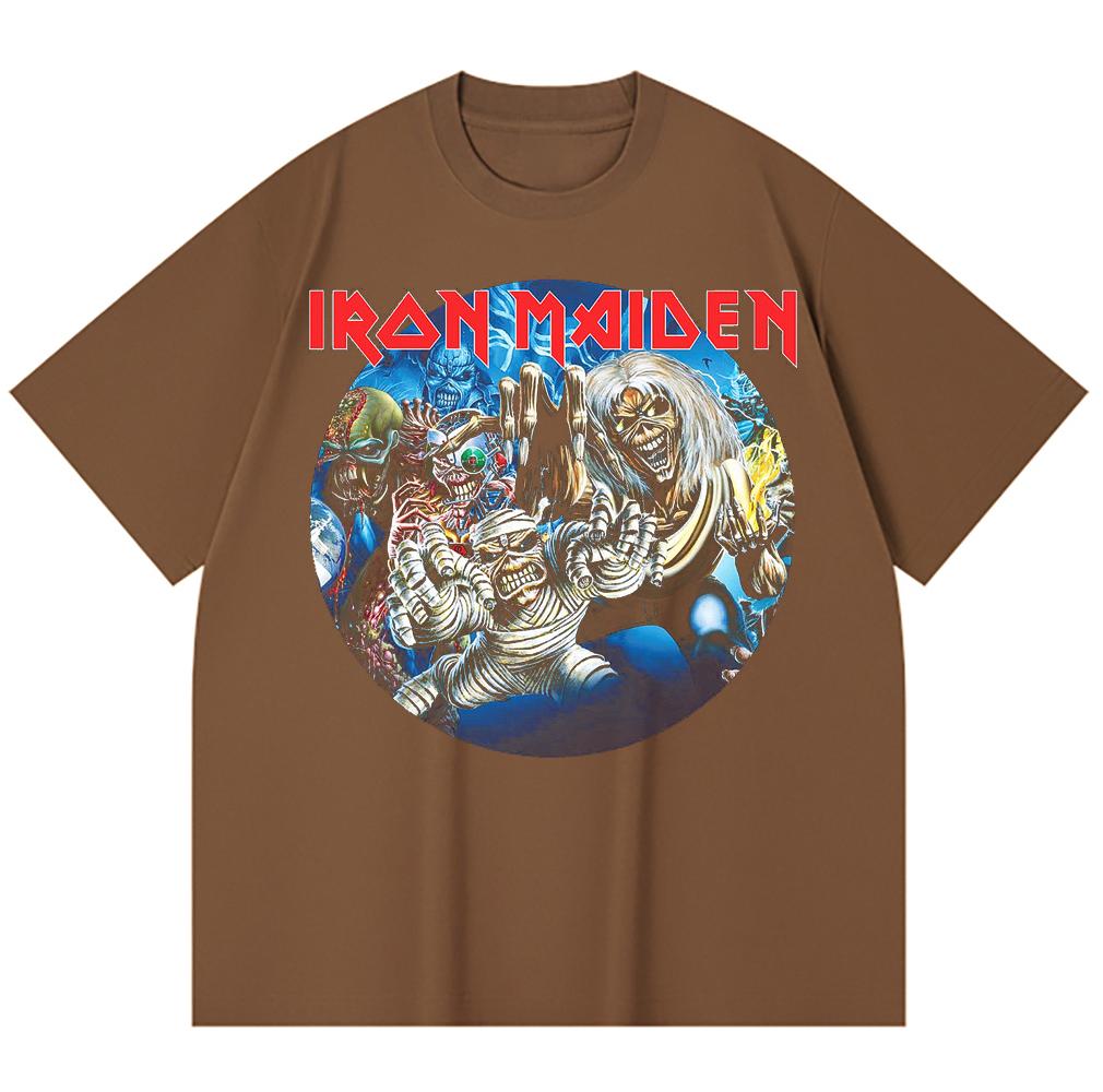 230 Gsm 100% Cotton Heavy Metal T-Shirt  Rock Band Popular Music Print Unisex Heavy Cotton T Shirt