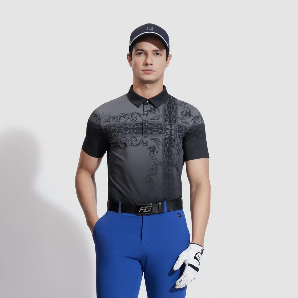 Fila Polo Shirts Men's All Over Print 2 Polo Collar Moderate Straight Fit A11M425108FZB