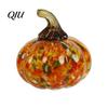 Unique Glass Art Pendant Hand Blown Pumpkin Figurine, Creative Adornment for Desktop Decoration, Fall Rainbow Light Refraction Decor