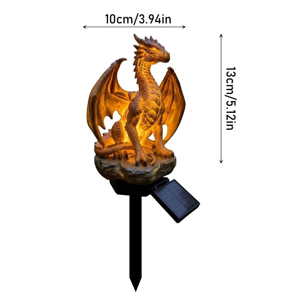 Warm Night Glow Solar Garden Light Solar Powered Solar Stake Light Dragon Garden Light Patio Decor