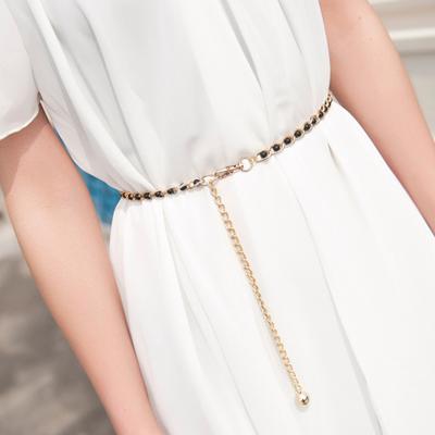 Αλυσίδα μέσης Faux Pearls Unfading Metal Χρήσιμη γλυκιά αλυσίδα μέσης για το σχολείο