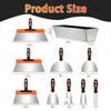 Stainless Steel Putty Scraper with Putty Plastering Soft Metal Putty Scraper for Wall Paint Wallpaper Paint Paint and Storage Box Included 10-Piece
